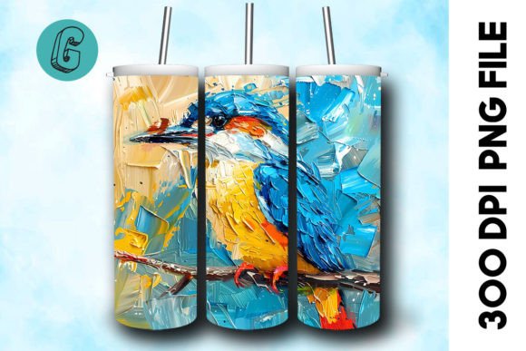 Download Oil Paint Cute Bird Tumbler Wrap 39 - Premium Resources