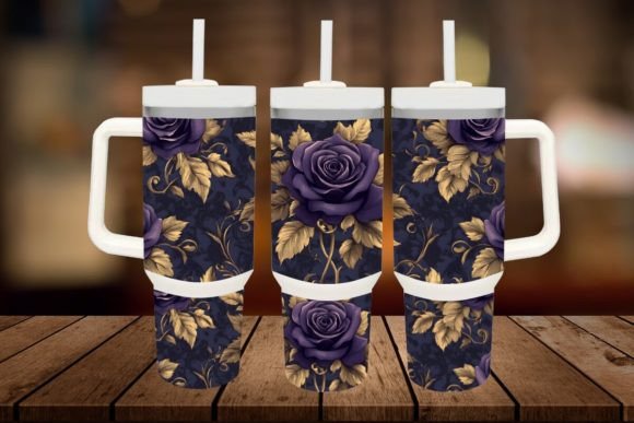 Download 40oz Rose Purple Tumbler Wrap - 40oz Collection