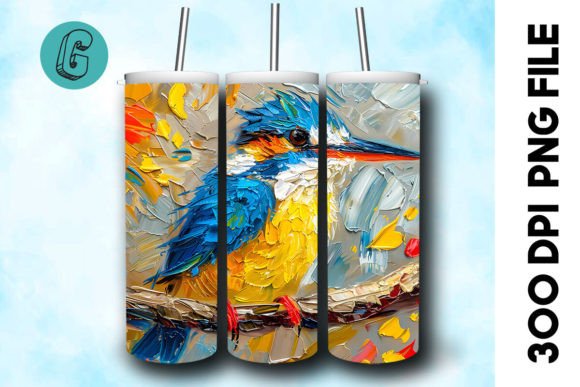 Download Oil Paint Cute Bird Tumbler Wrap 36 - Premium Resources