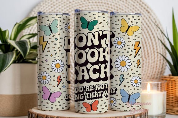Download Retro Positive Vibes 20oz Tumbler Wrap - 20oz tumbler wrap Collection