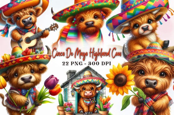 Download Cinco De Mayo Highland Cow Sublimation - Highland cow sublimation Collection