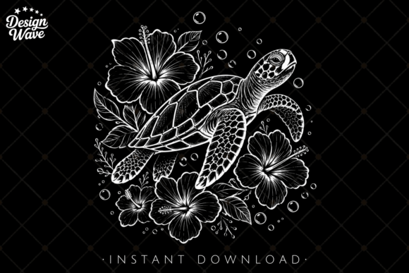 Download Sea Turtle Line Art Tropical Summer PNG - Summer png Collection