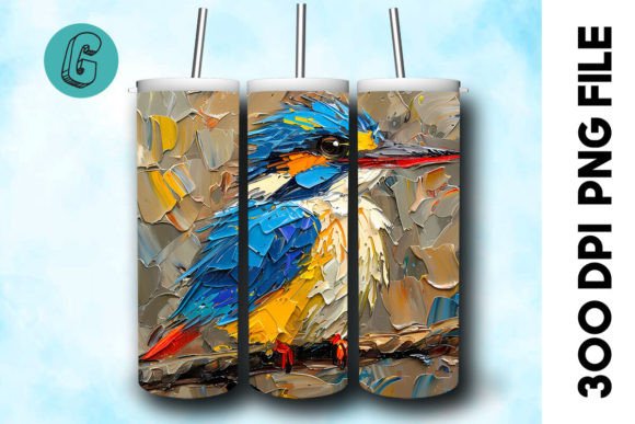 Download Oil Paint Cute Bird Tumbler Wrap 34 - Premium Resources