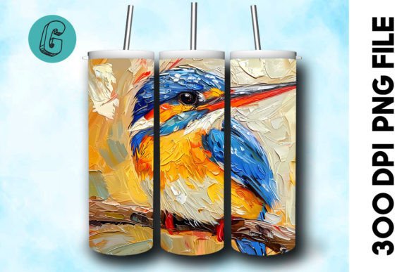 Download Oil Paint Cute Bird Tumbler Wrap 28 - Premium Bundle