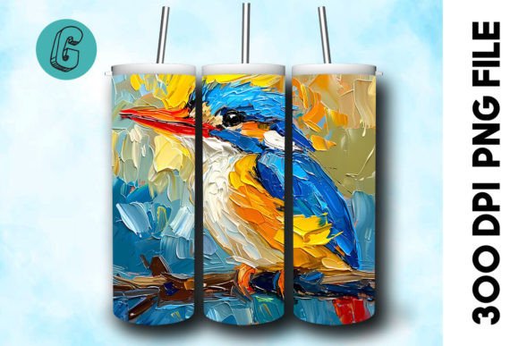 Download Oil Paint Cute Bird Tumbler Wrap 32 - Premium Resources