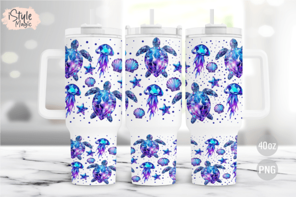 Download Rhinestone Sea Turtle 40oz Tumbler Wrap - 40oz Collection