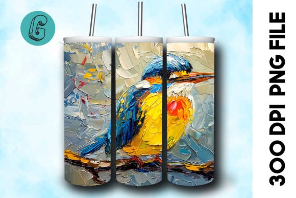 Download Oil Paint Cute Bird Tumbler Wrap 27 - Premium Bundle