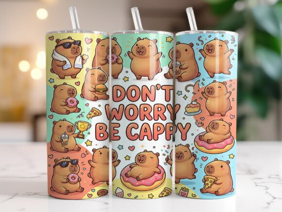 Download Cute Capybara 20oz Tumbler Wrap Design - 20oz tumbler wrap Collection