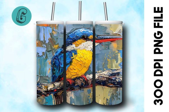 Download Oil Paint Cute Bird Tumbler Wrap 29 - Premium Bundle