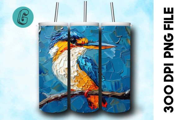 Download Oil Paint Cute Bird Tumbler Wrap 37 - Premium Resources