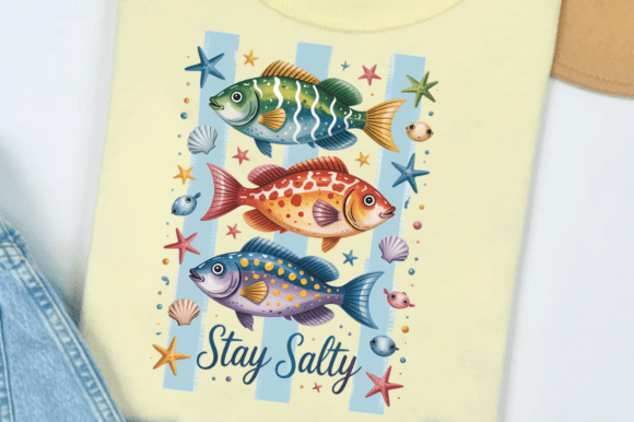 Download Colorful Fish Stay Salty Summer PNG Desi - Summer png Collection
