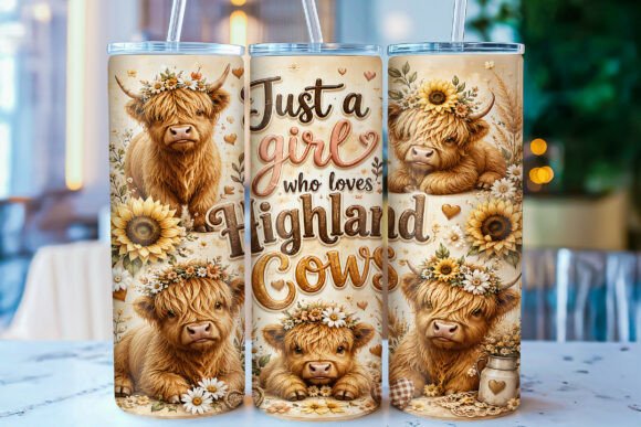 Download Highland Cow 20oz Tumbler Wrap PNG - 20oz tumbler wrap Collection