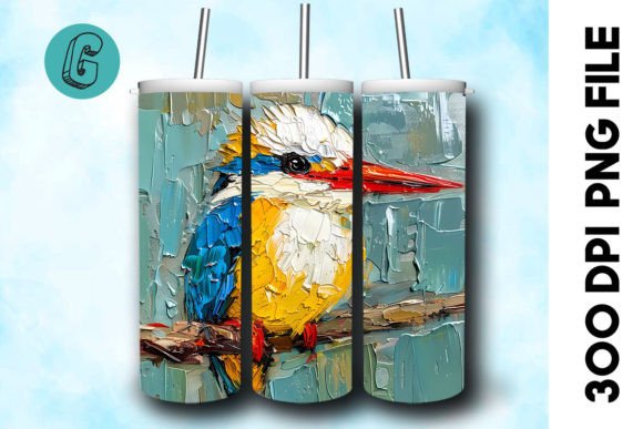 Download Oil Paint Cute Bird Tumbler Wrap 35 - Premium Resources